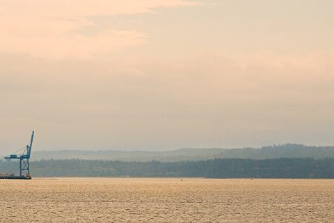 Distant Iron Against the Haze